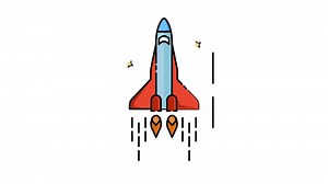 Download space ship icon animation for astronaut set , isolated astronomy 2d looped animated footage motion graphic design for free