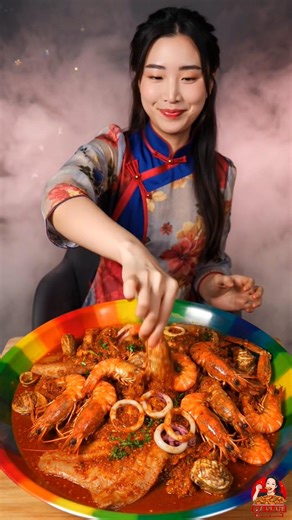 Spicy Seafood Fast Eating 😋🔥 | Eyes Closed Taste ASMR #Shorts