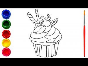 Cupcake Drawing for Beginners | Kids’ Art and Fun