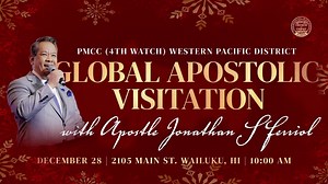 26K views · 1.4K reactions | Global Apostolic Visitation with Apostle Jonathan S. Ferriol | Western Pacific | Dec 28, 2025 | Pentecostal Missionary Church of Christ (4th Watch) | Facebook