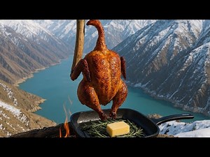 Primitive Style Cooking on a Mountain Peak | Whole Roasted Chicken