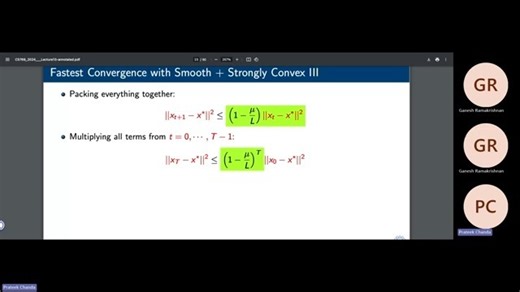 Lecture 14 Algorithms for Optimization, Convergence Analysis of Gradient Descent
