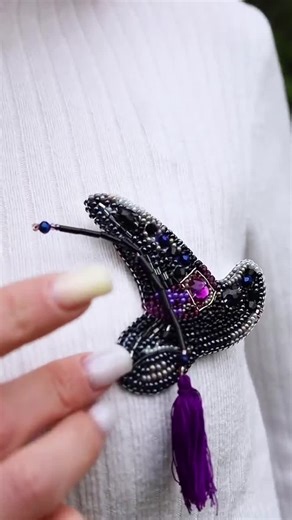 Beaded Witch Hat Brooch Kit: DIY Bead Embroidery Craft - Etsy
