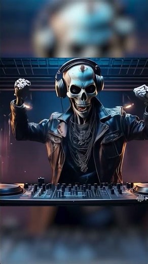 Skeleton DJ Plays Electronic Rock #electronicrock #electronicmetal #cyberpunkmetal #skeleton