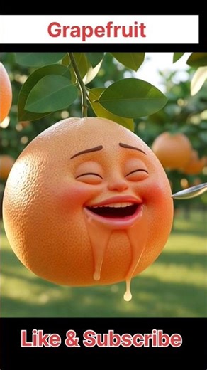 Grapefruit funny moments 😂😂😂#shorts#ytshorts#fruit#asmr#ai#funny#shortsfeed
