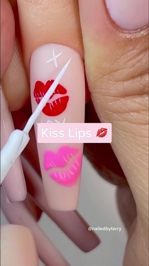 Easy Kiss Lips Nail Art Tutorial for Valentine | Step-by-Step Guide