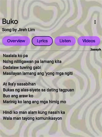 Buko lyrics - Jireh Lim