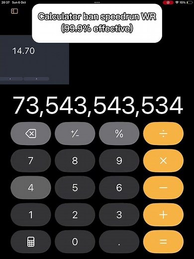[JOKE] Calculator ban speedrun WR 29.51s [READ DESCRIPTION] #apple #calculator #banspeedrun #ios18
