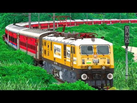 WAP7 LHB RED TRAIN | TRICHY HUMSAFAR | BUMPY RAILROAD | Train Simulator | Railwork | NTG GAMING