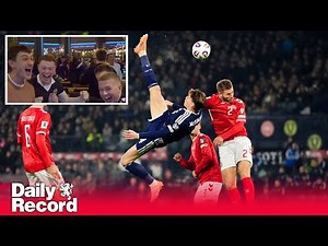 Glasgow pub erupts as Scott McTominay scores overhead kick goal against Denmark