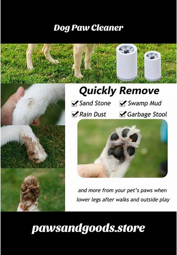 Dog Paw Cleaner Keep Your Pet’s Paws Clean & Your Home Mud-Free – A Gentle, Effective Cleaning Solution for All Pets Introducing the Dog Paw Cleaner, the must-have accessory to easily clean your pet’s paws after walks, playtime, or outdoor adventures. Designed to remove dirt, mud, sand, and other debris, this paw washer helps keep your floors, carpets, furniture, and car spotless. Made with soft silicone bristles, this cleaner ensures a gentle and comfortable cleaning experience for your pet, ma