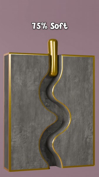 0% vs 100% Gold Cylinder | 3D Soft Body Simulation