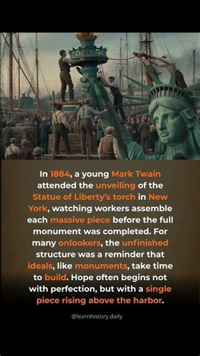 The Unfinished Statue of Liberty That Still Inspired Hope. In 1884 the Statue of Libe...