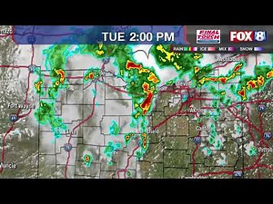 Here's a live look at the radar as severe storms are pushing through Northeast Ohio.