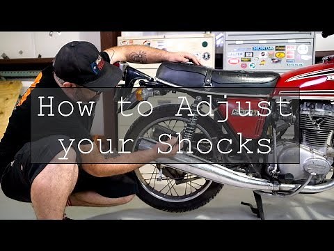 How to Adjust Rear Motorcycle Shocks: Honda CB350, CB360, CB450, CB550