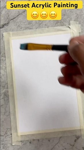 How to draw sunset with acrylic ✨#short #sunset
