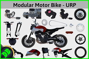 Modular Motor Bike - URP | 3D Vehicles | Unity Asset Store