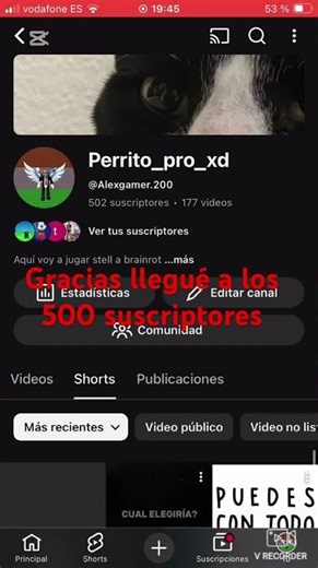 llegué a los 500 suscriptores