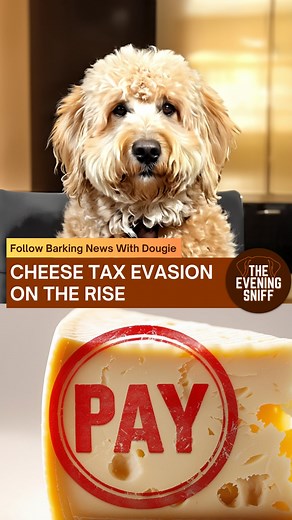102K views · 14K reactions | FOLLOW The Evening Sniff for the latest canine news updates! Cheese Tax Evasion On The Rise! #goldendoodle #newsparody #funnydogvideos #dogcomedy #cheesetax | The Evening Sniff | Facebook