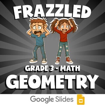 Geometry FRAZZLED Math Game - No Prep Grade 3 Review Activity