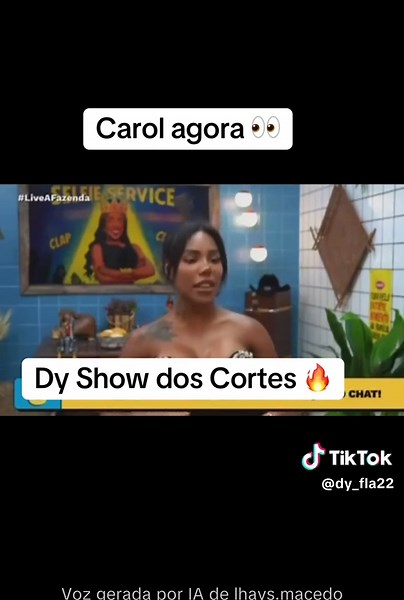 #VozDosCriadores Carol agora 🔥 #Reality #afazenda17