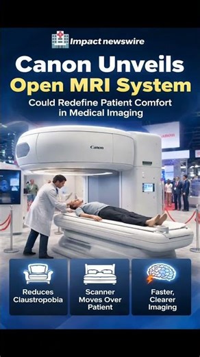 This isn’t sci-fi — it’s the future of medical imaging 🧠Canon’s new open MRI design lets the