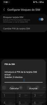 Cambiar PIN de la SIM en teléfono móvil Android.