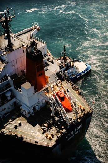 Guiding 75,000 Tons of Steel to Esperance Port with Tugboats