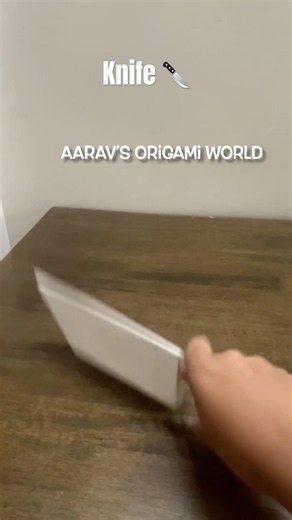 DIY ORIGAMI KITCHEN KNIFE 🔪 | STEP BY STEP