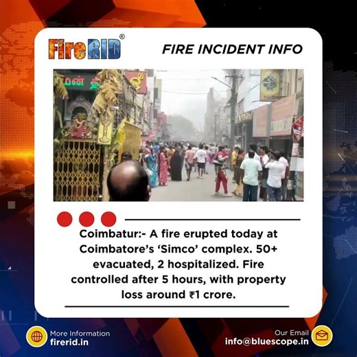Breaking News: Massive Fire at Coimbatore Townhall Bazaar – Shops & Market Affected