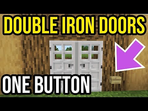 How To Make Double Iron Doors Using One Button In Minecraft Java & Bedrock