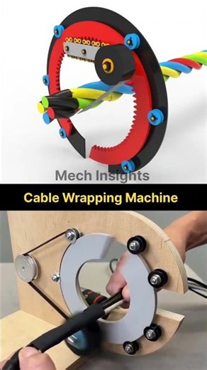 Cable Wrapping Machine #mechanical #mechanicalengineering #science #viral #ytshorts