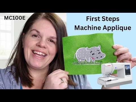 Machine Embroidery Applique for Beginners (Step-by-Step Tutorial) Janome MC100E