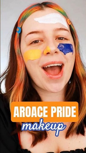 What does this flag mean to you? Tell me in the comments ⬇️ #aroace #lgbtqia #creativemakeup #pride