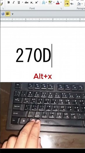 Microsoft Word Trick | Create Icon Using 270D Alt Code | Word Shortcut 2026 #MicrosoftWord #shorts