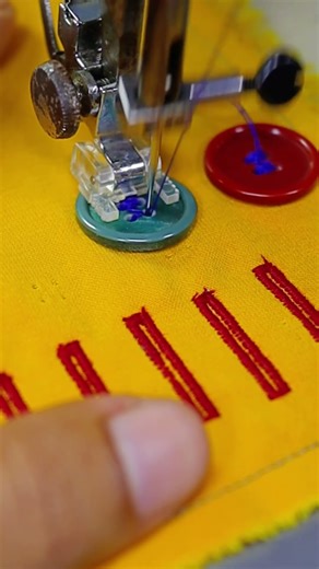 Sewing Buttons with Special Machine #sew #machine