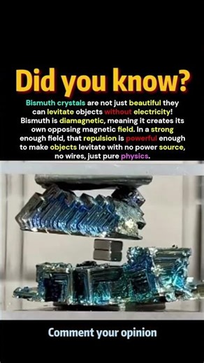 Bismuth can levitate objects?
