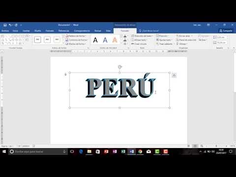 COMO HACER LETRAS 3D EN WORD 2016