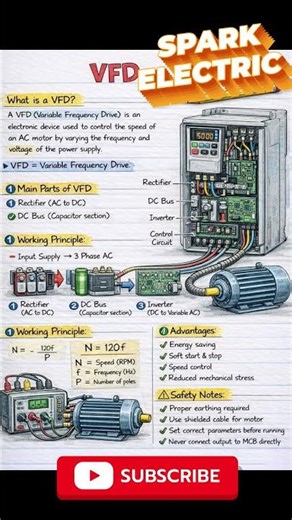 What is VFD-variable frequency drive , working principle. #shorts #ytshorts