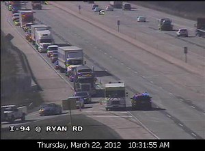 Five-Vehicle Crash Closes I-94 For 10 Hours