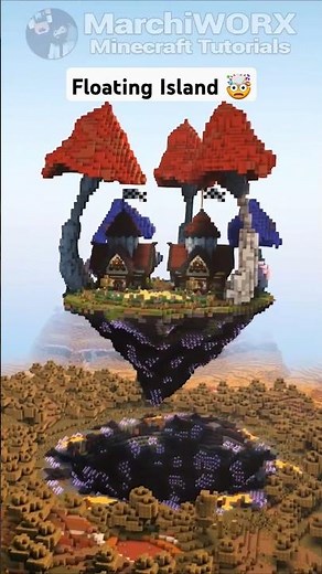 Minecraft Fantasy Floating Island Build Timelapse