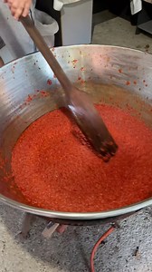 Home-made ajvar in Serbia 🇷🇸 💯#1 best-rated relish in the world Learn the authentic recipe: www.tasteatlas.com/ajvar/recipe This traditional peppers-and-eggplant relish is one of the most popular condiments all over the Balkans and Eastern Europe. The tradition of making ajvar in Serbia is deeply rooted in family and community gatherings. It's a time-honored practice that often involves multiple generations coming together to celebrate the bountiful harvest of ripe red bell peppers and create