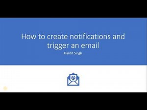 How to create a notification and trigger an email in ServiceNow