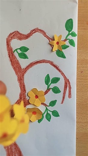 DIY Paper Blossom Tree✨🌺 Turning scraps of paper into a blooming masterpiece This easy #viral