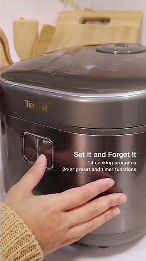 One touch to perfect rice with TEFAL RK818A Rice Master Induction Fuzzy Logic Rice Cooker 1.8L! 🍚