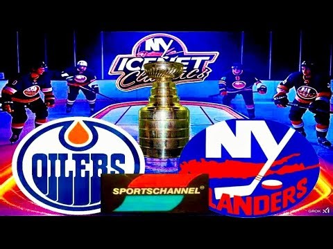 Game 1 1981 Stanley Cup Quarterfinal Oilers at Islanders SCNY - ICENET Classics Remastered