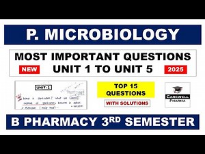 Pharmaceutical Microbiology 3rd Semester Important Questions with Solutions | Carewell Pharma