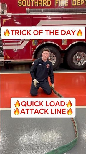 🔥QUICK LOAD THE ATTACK LINE FOR REPS🔥#hose #fire #training #nickybaby #firefightertraining