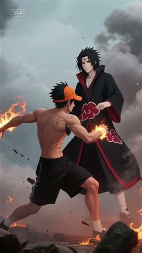 Itachi vs Ace #shorts #ai #anime #naruto #onepiece
