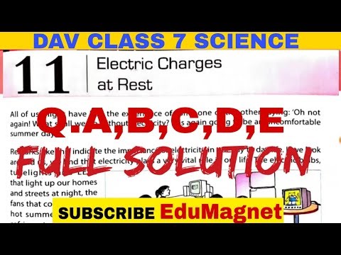 dav class 7 science chapter 11 electric charges at rest question answer solution | EDUMAGNET